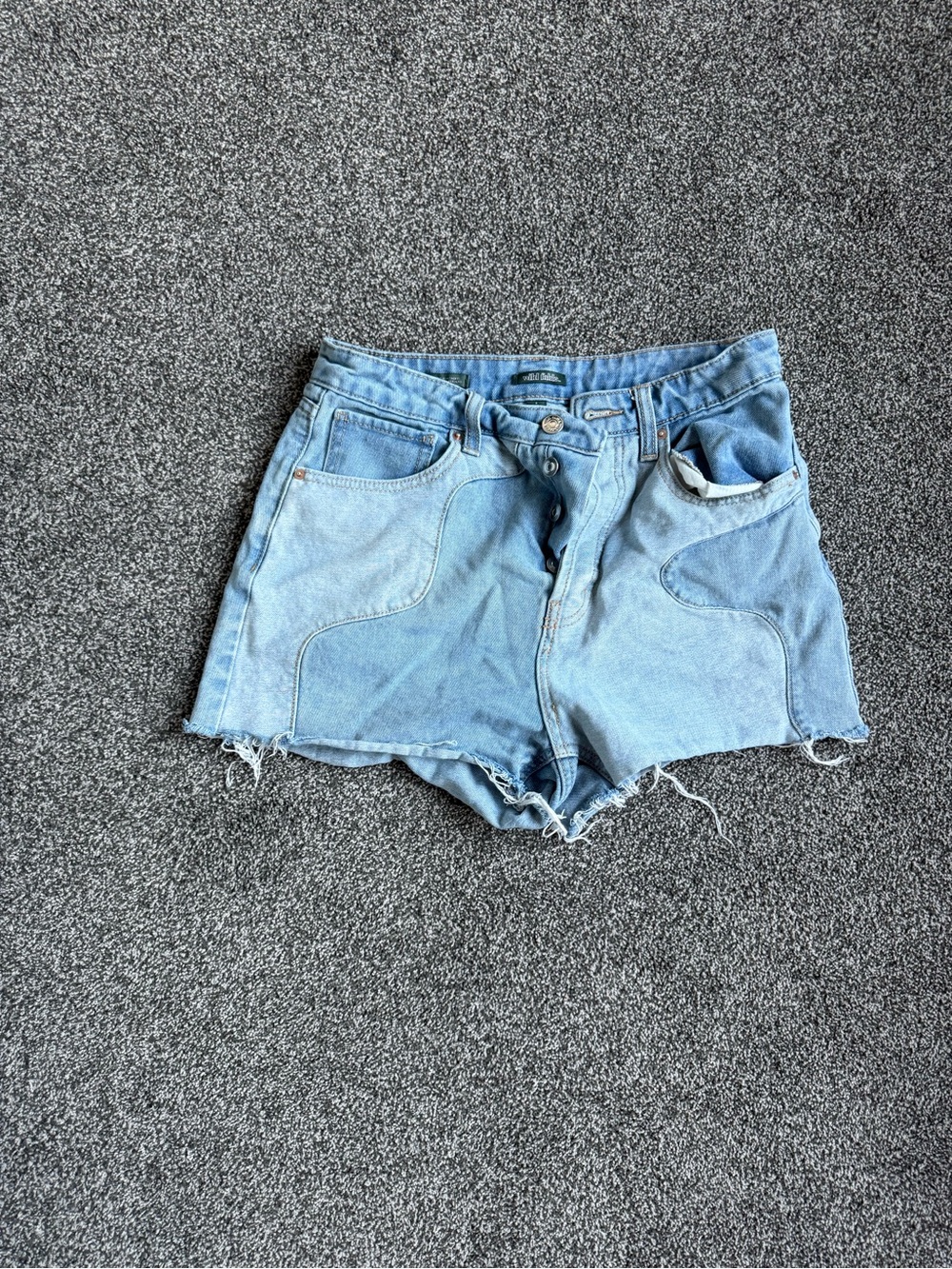 Wild Fable Light Blue Distressed High-Rise Denim Shorts